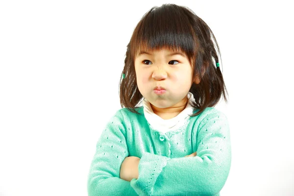 Mal humor japonesa niña　 — Foto de Stock